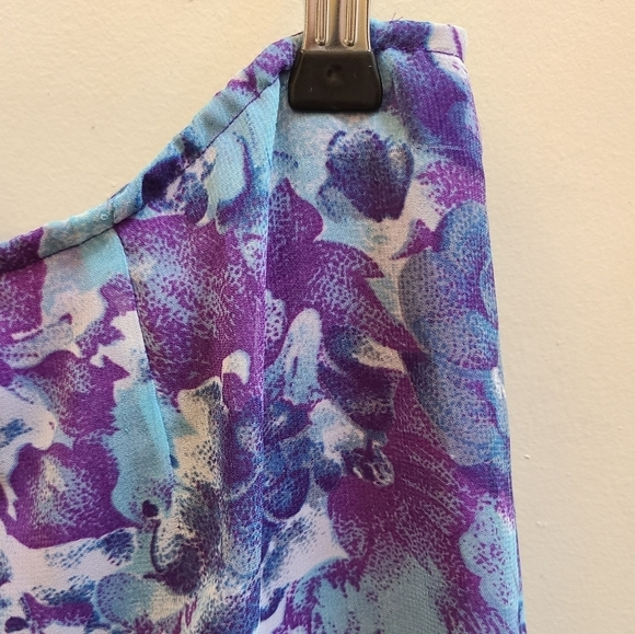 Groggy Urban Legend Y2K Floral Skirt in Blue/Purple - Size M - Picture 4 of 11